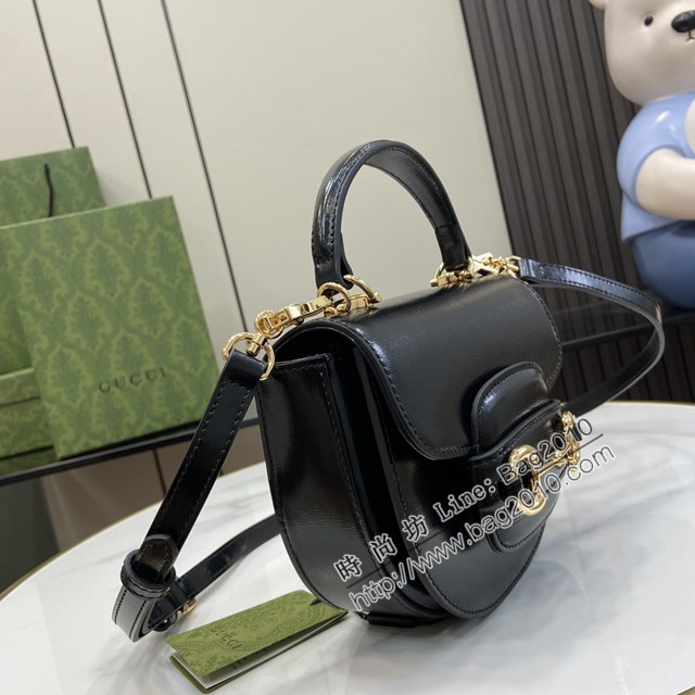 Gucci專櫃古馳最新款Horsebit 1955系列迷你手提包單肩斜挎女包 jh2503型號：781387